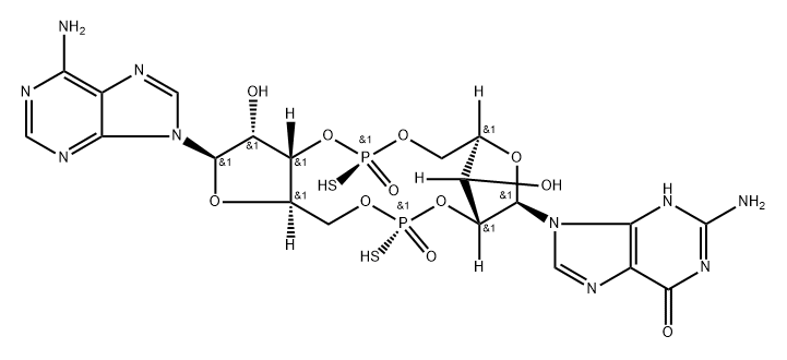 c[G(2',5')pS-A(3',5')pS], isomer 1 and isomer 2 Structure