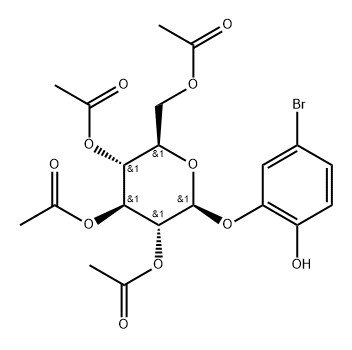 1-O-(2,3,4,6-tetra-O-acetyl-β-D-glucopyranosyl)-4-bromo-Pyrocatechol Structure