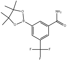 3-(4,4,5,5-Tetramethyl-1,3,2-dioxaborolan-2-yl)-5-(trifluoromethyl)benzamide Structure