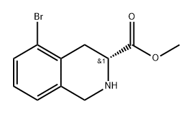 (R)-Methyl 5-bromo-1,2,3,4-tetrahydroisoquinoline-3-carboxylate Structure