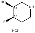 (3R,4S)-REL-4-FLUORO-3-PIPERIDINOL HCL 구조식 이미지