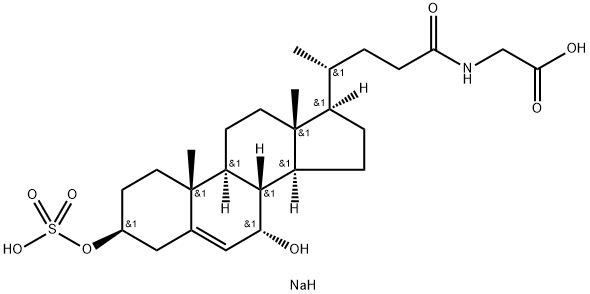 N-[(3β,7α)-7-Hydroxy-24-oxo-3-(sulfooxy)chol-5-en-24-yl]glycine Disodium Salt Structure