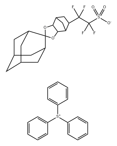 Triphenylsulfonium, α,α,β,β-tetrafluorohexahydrospiro[4,7-methano-1,3-benzodioxole-2,2'-tricyclo[3.3.1.13,7]decane]-5-ethanesulfonic acid (1:1) Structure