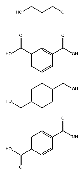1,3-벤젠디카르복실산,1,4-벤젠디카르복실산,1,4-시클로헥산디메탄올및2-메틸-1,3-프로판디올과의중합체 구조식 이미지