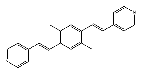 Pyridine, 4,4'-[(2,3,5,6-tetramethyl-1,4-phenylene)di-(1E)-2,1-ethenediyl]bis- Structure