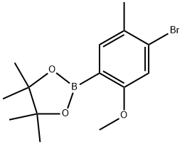 2-(4-Bromo-2-methoxy-5-methylphenyl)-4,4,5,5-tetramethyl-1,3,2-dioxaborolane Structure