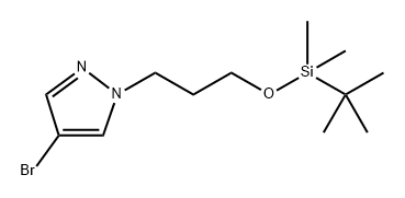 4-Bromo-1-[3-(tert-butyl-dimethyl-silanyloxy)-propyl]-1H-pyrazole Structure