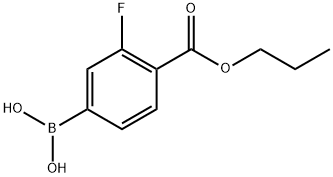 1-Propyl 4-borono-2-fluorobenzoate Structure