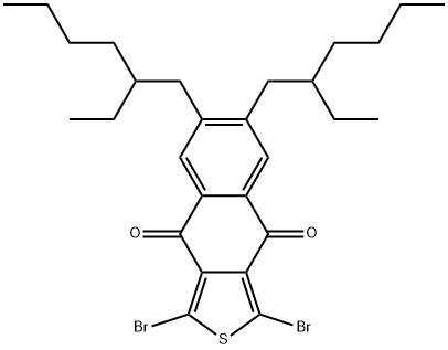 1,3-dibromo-6,7-bis(2-ethylhexyl)naphtho[2,3-c]thiophene-4,9-dione Structure