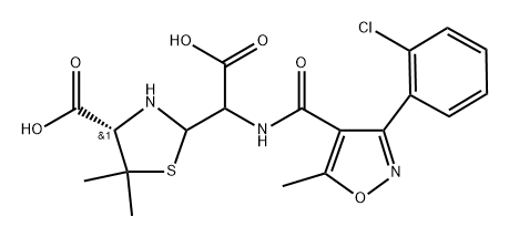 Cloxacillin EP Impurity A 구조식 이미지