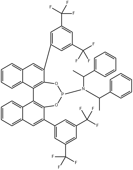 (11bS)-2,6-bis[3,5-bis(trifluoromethyl)phenyl]-
N,N-bis[(1R)-1-phenylethyl]-Dinaphtho[2,1-d:1',2'-f][1,3,2]dioxaphosphepin-
4-amine Structure