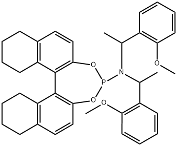 Dinaphtho[2,1-d:1',2'-f][1,3,2]dioxaphosphepin-4-amine, 8,9,10,11,12,13,14,15-octahydro-N,N-bis[(1S)-1-(2-methoxyphenyl)ethyl]-, (11bR)- Structure