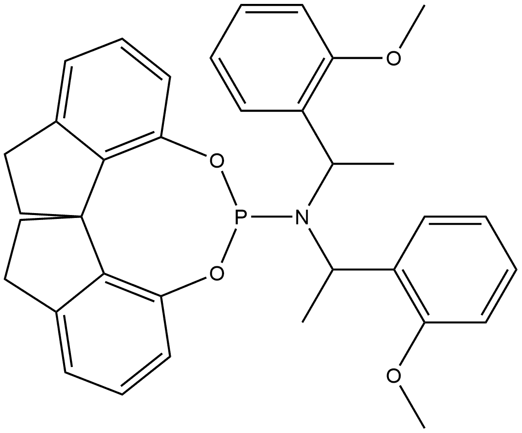 (11aR)-10,11,12,13-tetrahydro-N,N-bis[(1R)-1-(2-methoxyphenyl)ethyl]-Diindeno[7,1-de:1',7'-fg][1,3,2]dioxaphosphocin-5-amine Structure