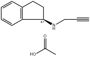 (R)-N-(prop-2-ynyl)-2,3-dihydro-1H-inden-1-amine methane sulfonate Structure