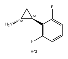 trans-2-(2，6-difluorophenyl)cyclopropan-1-amine hydrochloride Structure