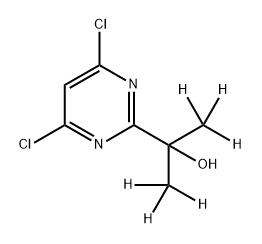 4,6-Dichloro-2-[2-hydroxy-1-(methylethyl-d6)]-pyrimidine Structure