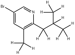 3-Bromo-[5-methyl-6-(iso-butyl)-d12]-pyridine Structure