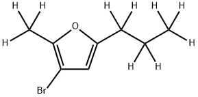 3-Bromo-[2-methyl-5-(n-propyl)-d10]-furan Structure