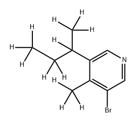 3-Bromo-[5-(sec-butyl)-4-methyl-d12]-pyridine Structure