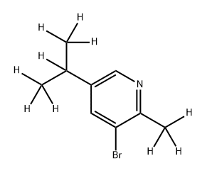 3-Bromo-[2-methyl-5-(iso-propyl)-d10]-pyridine Structure