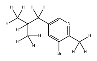 3-Bromo-[2-methyl-5-(iso-butyl)-d12]-pyridine 구조식 이미지