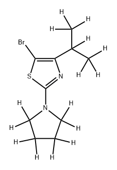 5-Bromo-[4-(iso-propyl)-2-pyrrolidino-d15]-thiazole Structure