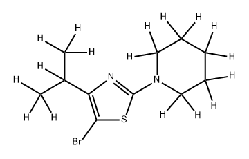5-Bromo-[4-(iso-propyl)-2-piperidino-d17]-thiazole 구조식 이미지