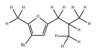 3-Bromo-[2-methyl-5-(iso-butyl)-d12]-furan Structure