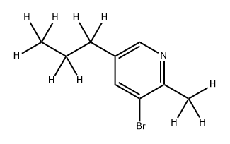 3-Bromo-[2-methyl-5-(n-propyl)-d10]-pyridine 구조식 이미지