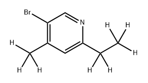 3-Bromo-(4-methyl-6-ethyl-d8)-pyridine Structure