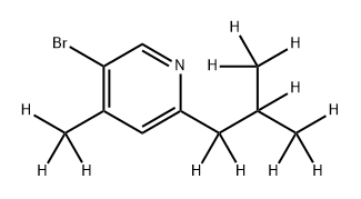 3-Bromo-[4-methyl-6-(iso-butyl)-d12]-pyridine 구조식 이미지