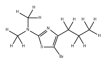 5-Bromo-[4-(n-propyl)-2-dimethylamino-d13)-thiazole Structure