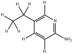 2-Amino-5-(ethylpyridine-d8) 구조식 이미지