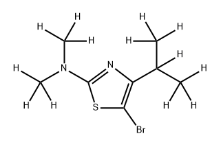 5-Bromo-[4-(iso-propyl)-2-dimethylamino-d13)-thiazole Structure