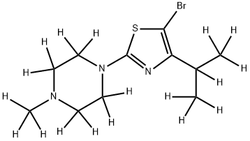 5-Bromo-[4-(iso-propyl)-2-(N-methylpiperazin-1-yl)-d18]-thiazole Structure