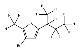 3-Bromo-[2-methyl-5-(sec-butyl)-d12]-furan Structure