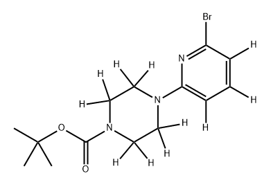 2-Bromo-6-{N-Boc-[(piperazin-1-yl)pyridine-d11]} Structure