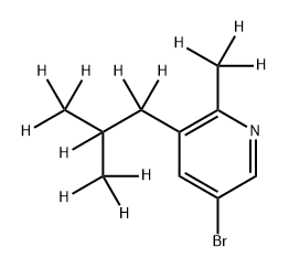 3-Bromo-[6-methyl-5-(iso-butyl)-d12]-pyridine Structure