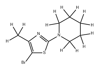 5-Bromo-(4-methyl-2-piperidino-d13)-thiazole 구조식 이미지