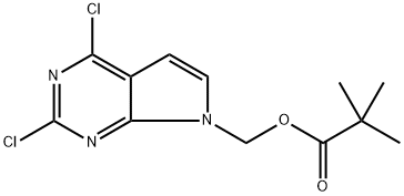 (2,4-Dichloro-7H-pyrrolo[2,3-d]pyrimidin-7-yl)methyl pivalate 구조식 이미지