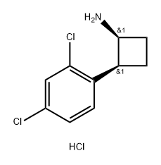 Cyclobutanamine, 2-(2,4-dichlorophenyl)-, hydrochloride (1:1), (1S,2S)- Structure