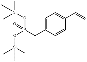 (4-ethenylphenyl)methyl] phosphonic acid bis(trimethylsilyl) ester Structure