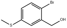 (2-bromo-5-(methylthio)phenyl)methanol Structure