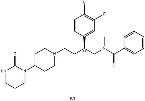 Benzamide, N-[(2S)-2-(3,4-dichlorophenyl)-4-[4-(tetrahydro-2-oxo-1(2H)-pyrimidinyl)-1-piperidinyl]butyl]-N-methyl-, dihydrochloride (9CI) Structure