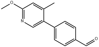 4-(6-methoxy-4-methylpyridin-3-yl)benzaldehyde Structure