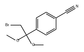 4-(2-bromo-1,1-dimethoxy-ethyl)benzonitrile Structure