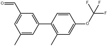 2',5-Dimethyl-4'-(trifluoromethoxy)[1,1'-biphenyl]-3-carboxaldehyde Structure