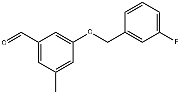 3-((3-fluorobenzyl)oxy)-5-methylbenzaldehyde Structure