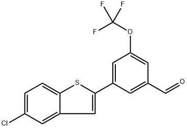 3-(5-Chlorobenzo[b]thien-2-yl)-5-(trifluoromethoxy)benzaldehyde Structure