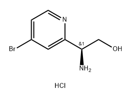 (2S)-2-amino-2-(4-bromopyridin-2-yl)ethanol hydrochloride Structure